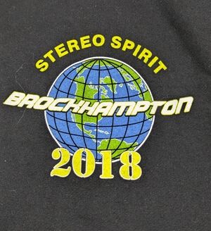 Brockhampton Stereo Spirit 2018 Concert Merch Black Hoodie Tour Info Back Medium